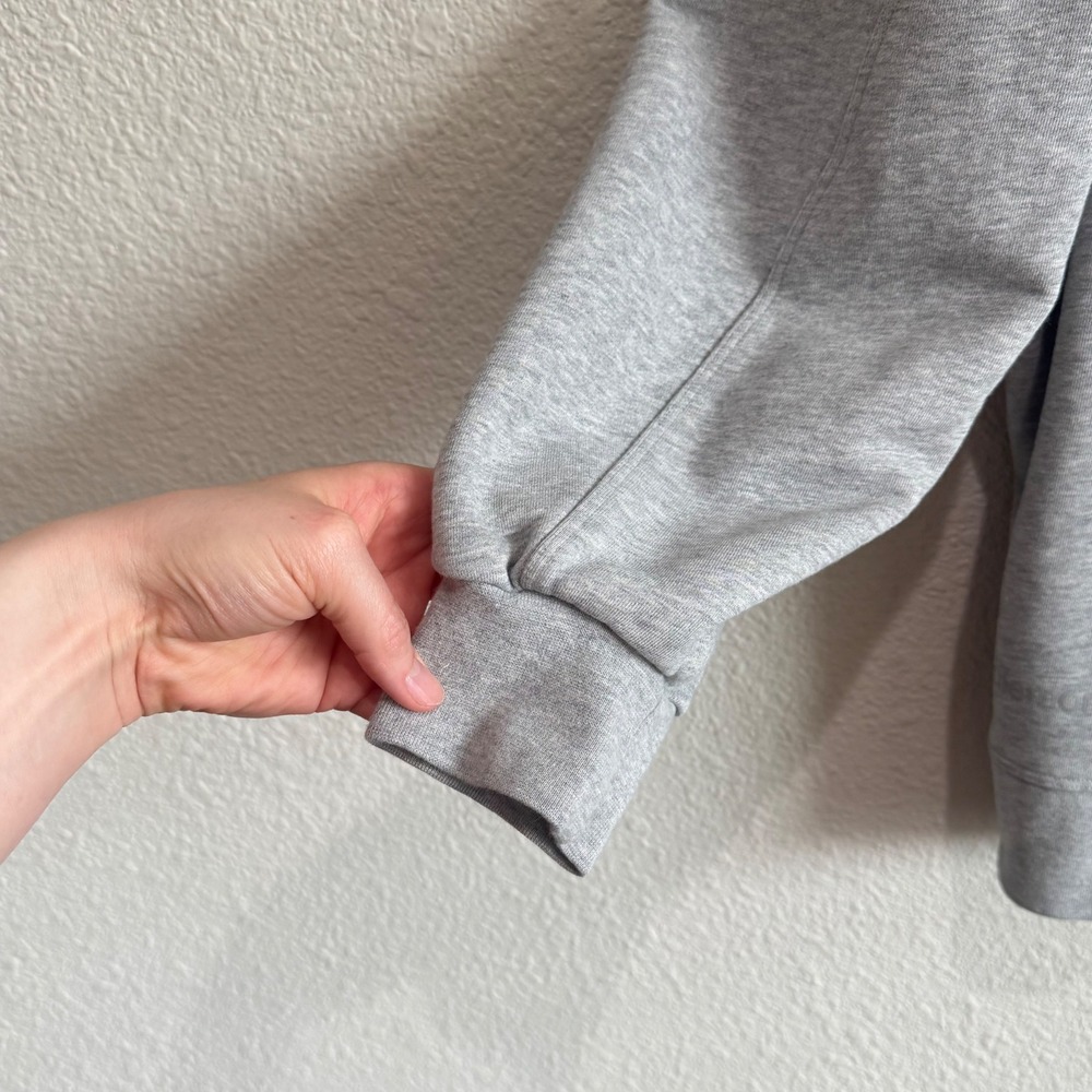 Lululemon Heathered Grey Relaxed Crewneck Sweatshirt Pullover Womens Medium - Picture 5 of 8